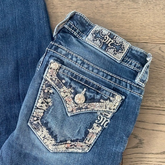 Miss Me Sequin Pocket Skinny Jeans - Picture 2 of 9